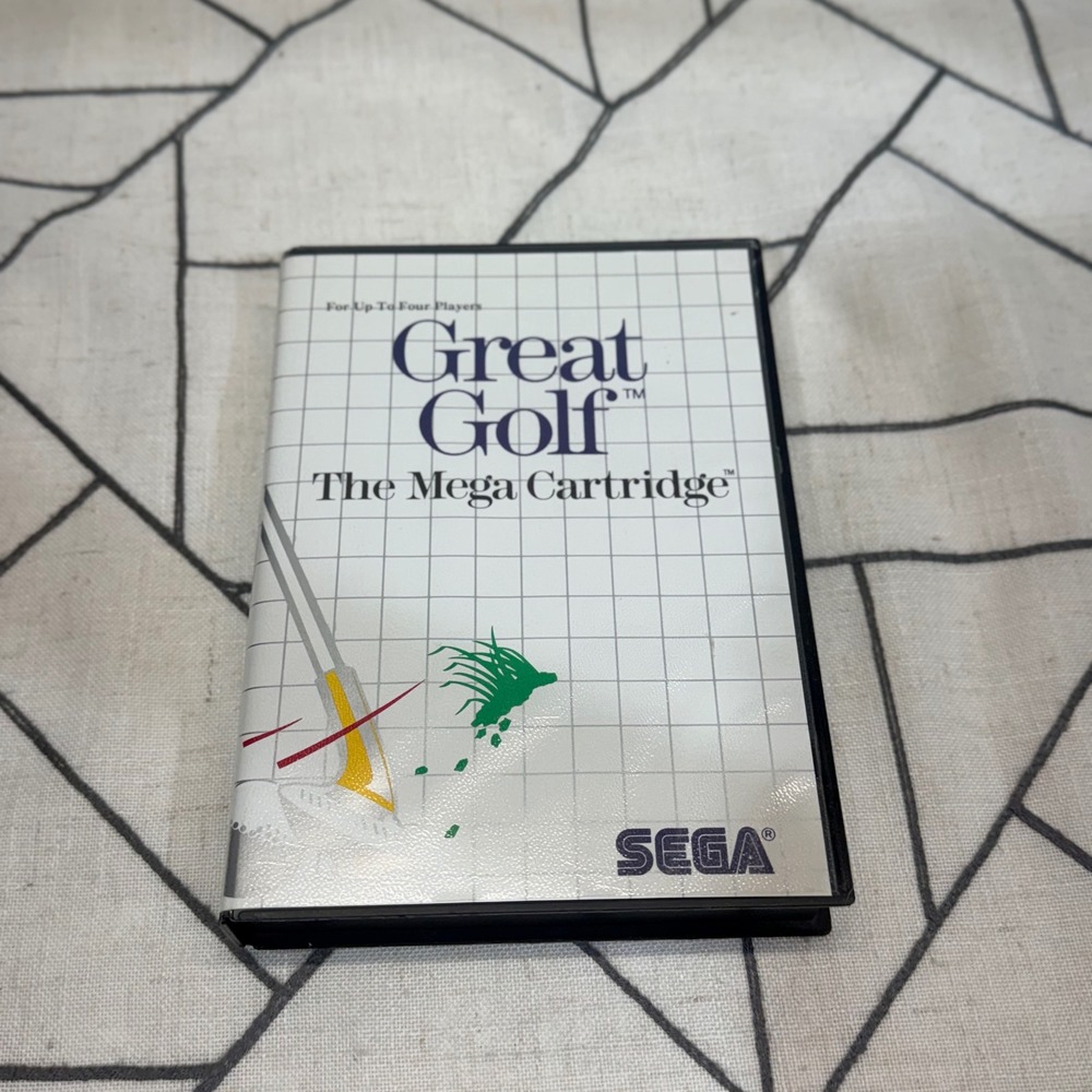 Sega Great Golf Master System Game Black CIB Tested Retro Sports